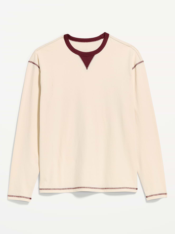 L'image numéro 3 présente T-shirt en tissu épais à manches longues