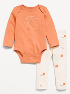 Image number 1 showing, Long-Sleeve Bodysuit and Leggings Set for Baby