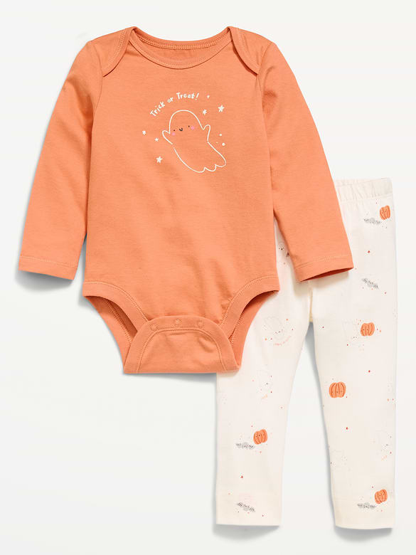 Long-Sleeve Bodysuit and Leggings Set for Baby