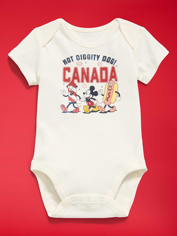 Old Navy x Disney Mickey Mouse Short-Sleeve Unisex Graphic Bodysuit for Baby