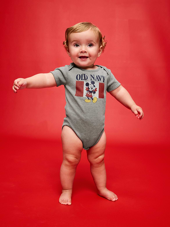 Old Navy x Disney Mickey Mouse Short-Sleeve Unisex Graphic Bodysuit for Baby