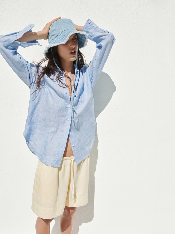 6" Linen-Blend Easy Shorts