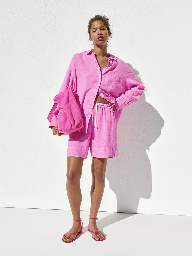 Image number 8 showing, 6" Linen-Blend Easy Shorts