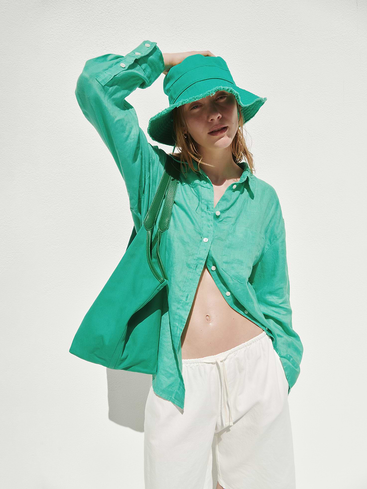 Image number 6 showing, 100% Linen Oversized Shirt