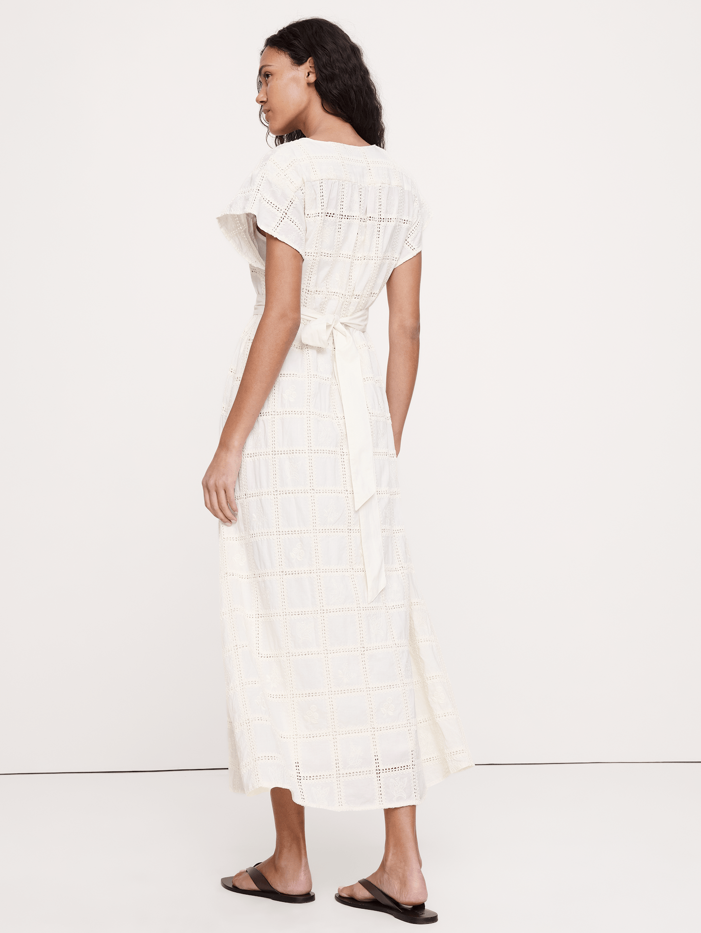 Image number 3 showing, Embroidered Cotton Maxi Dress