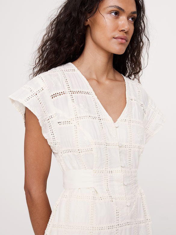 Embroidered Cotton Maxi Dress