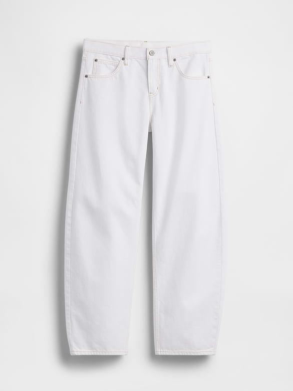 Low Rise Barrel Jeans