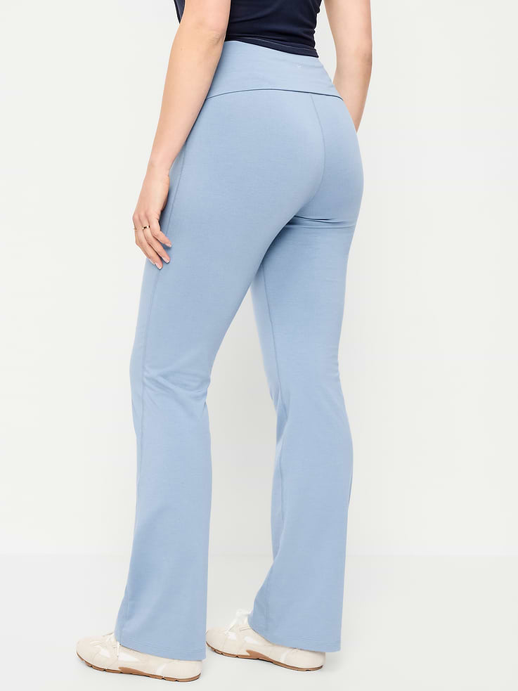 Image number 5 showing, High-Waisted PowerChill Fold-Over Bootcut Leggings