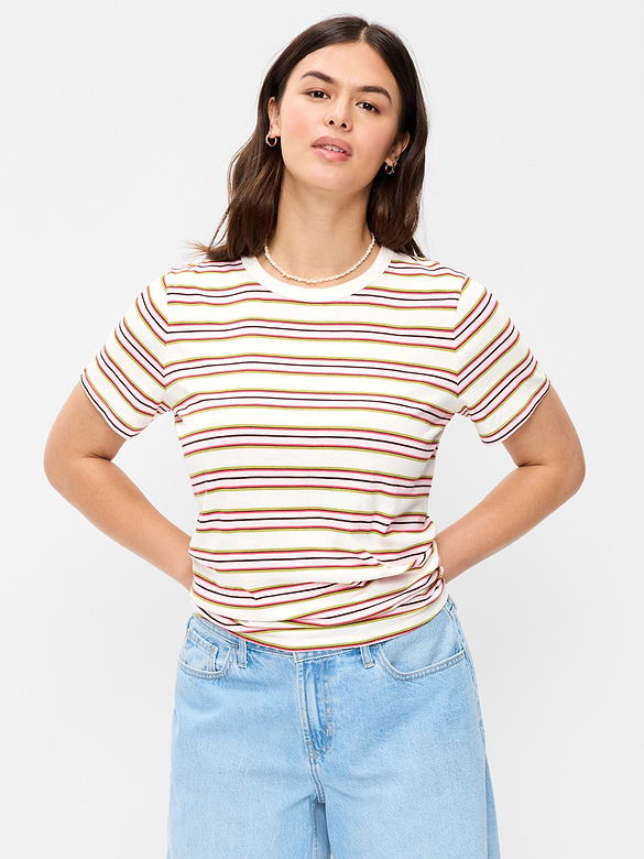 EveryWear Crew-Neck Striped T-Shirt