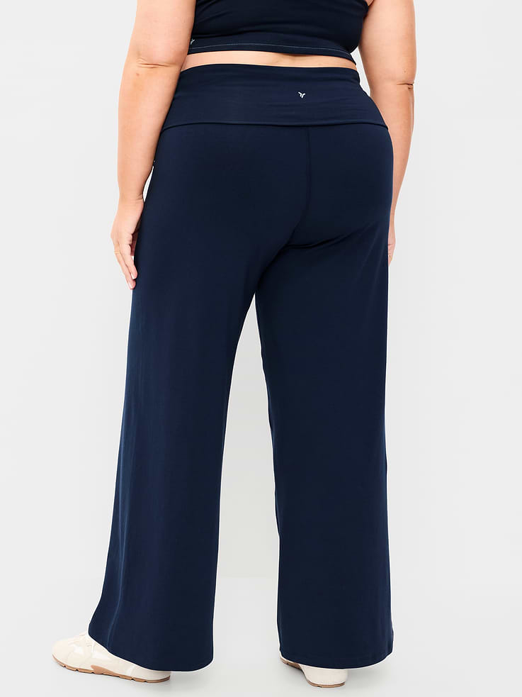 L'image numéro 7 présente Pantalon PowerChill jambe large à taille haute et rabattable