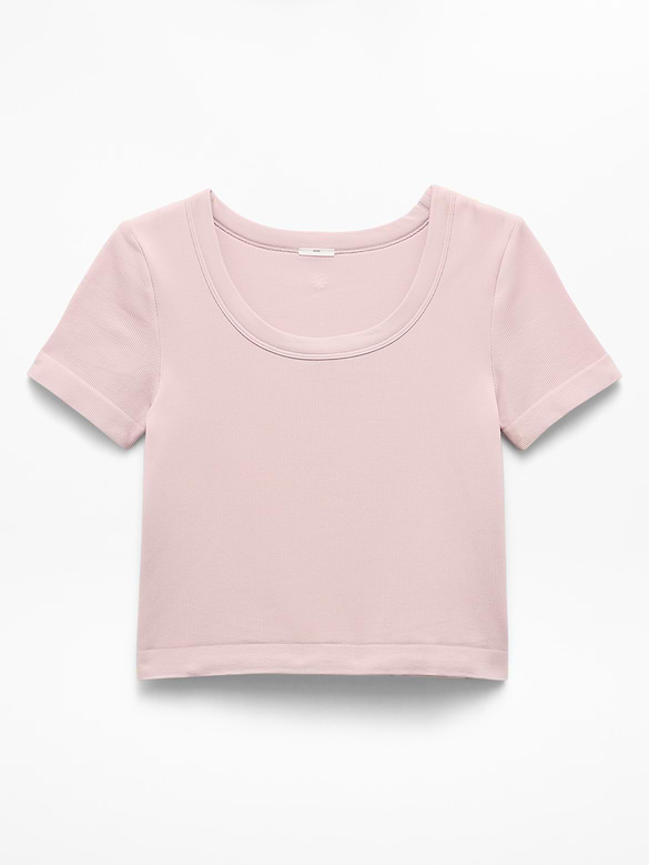 Athleta Girl Rise Above Rib Scoop Tee