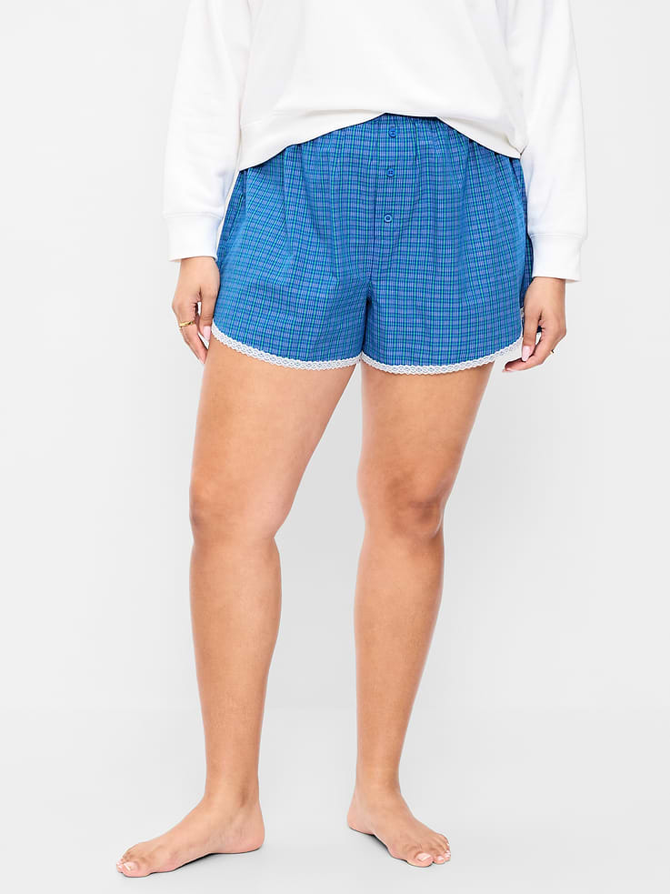 L'image numéro 8 présente Short de pyjama boxeur classique en popeline