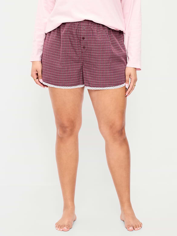 Classic Poplin Boxer Pajama Shorts