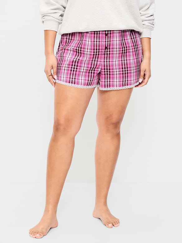 Short de pyjama boxeur classique en popeline