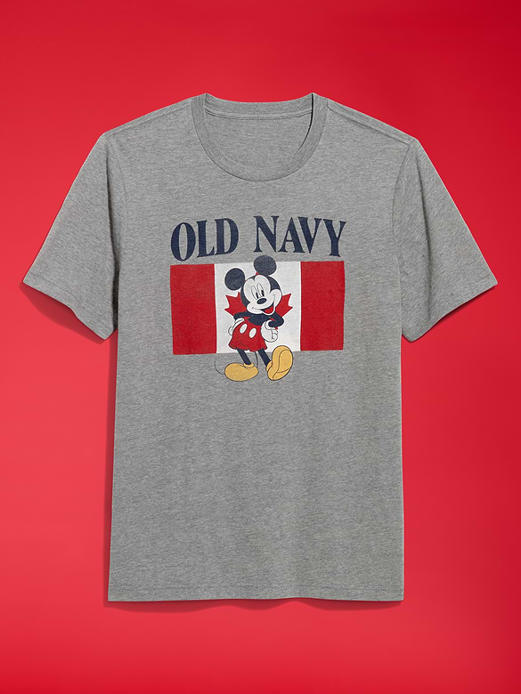 Old Navy x Disney Mickey Mouse Logo-Graphic T-Shirt for Adults
