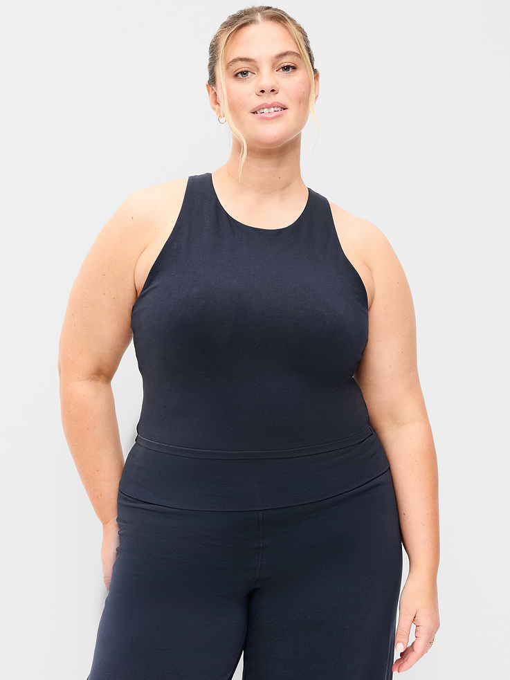L'image numéro 7 présente Soutien-gorge de sport PowerChill à dos nageur et encolure haute à maintien léger