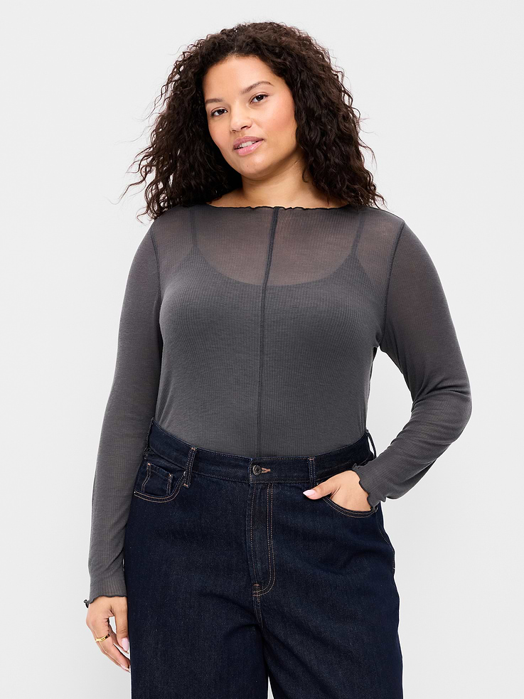 Image number 7 showing, Lettuce-Edge Tissue T-Shirt