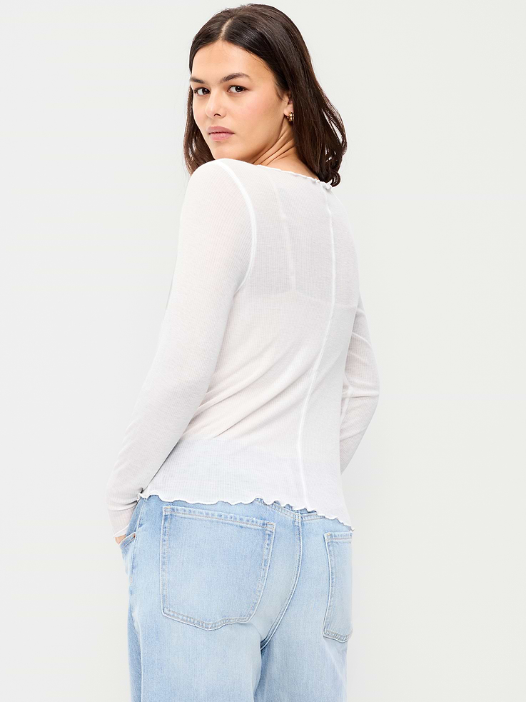 Image number 6 showing, Lettuce-Edge Tissue T-Shirt