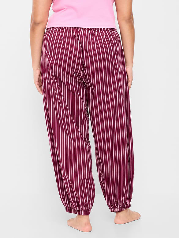 Cinched Poplin Balloon Pants