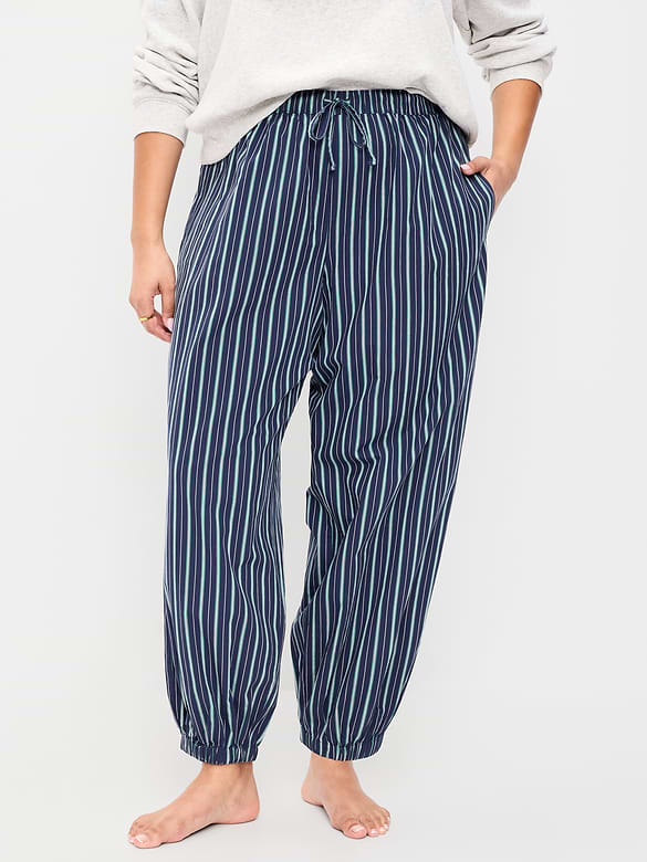 Cinched Poplin Balloon Pants