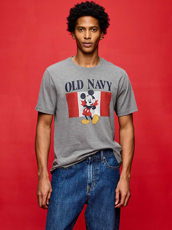 Old Navy x Disney Mickey Mouse Logo-Graphic T-Shirt for Adults