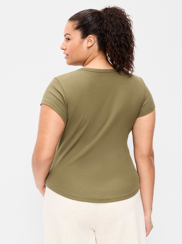 Image number 8 showing, CloudLite Crew-Neck Ribbed T-Shirt
