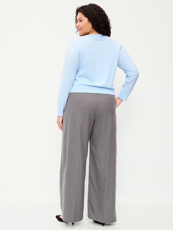 High-Waisted Wide-Leg Trouser