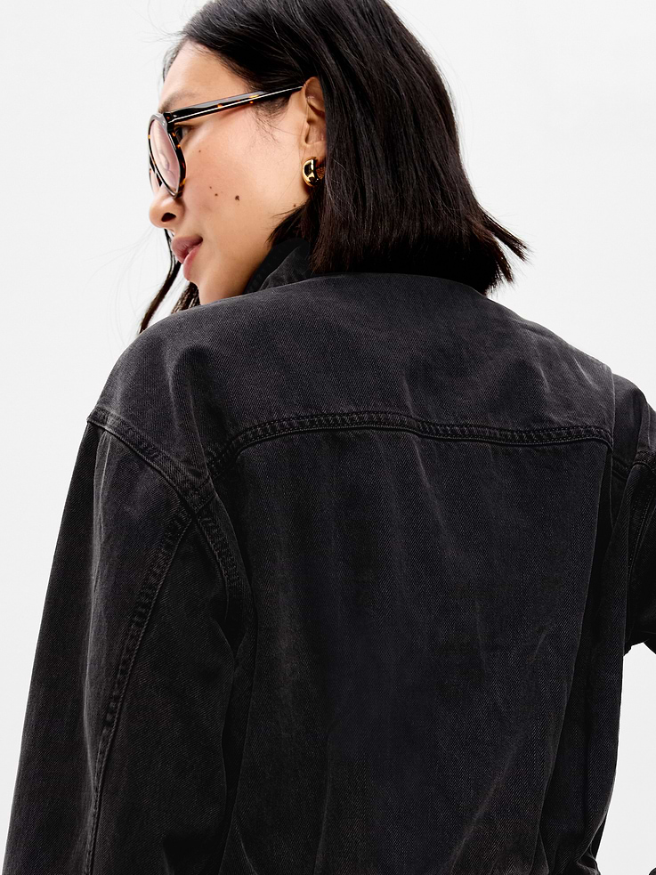 Image number 6 showing, Funnel-Neck Denim Jacket