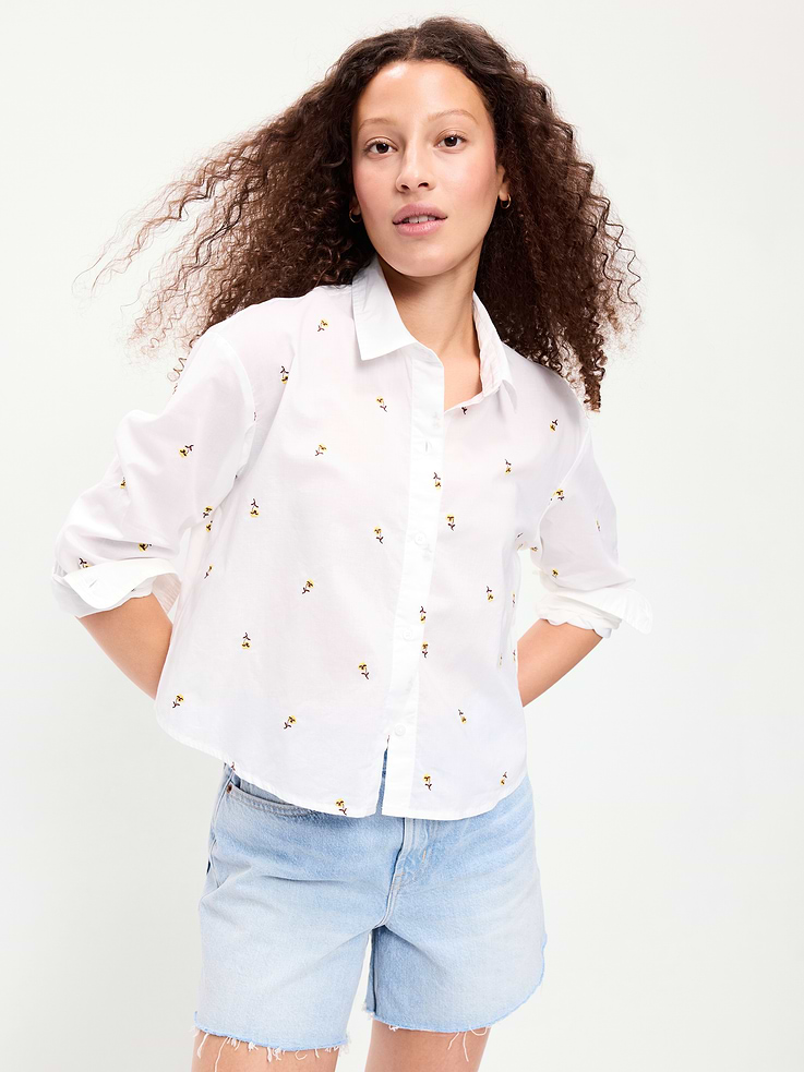 Image number 3 showing, Cropped Button-Down Shirt