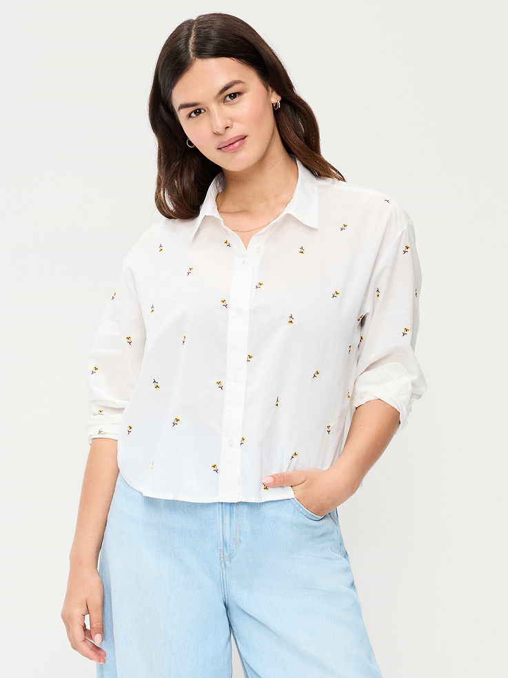 Image number 5 showing, Cropped Button-Down Shirt