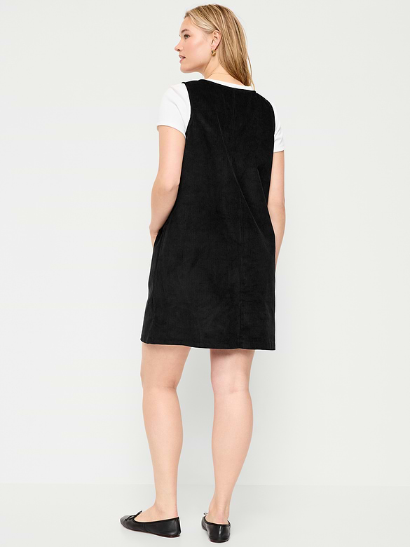 Sleeveless Pinafore Mini Dress