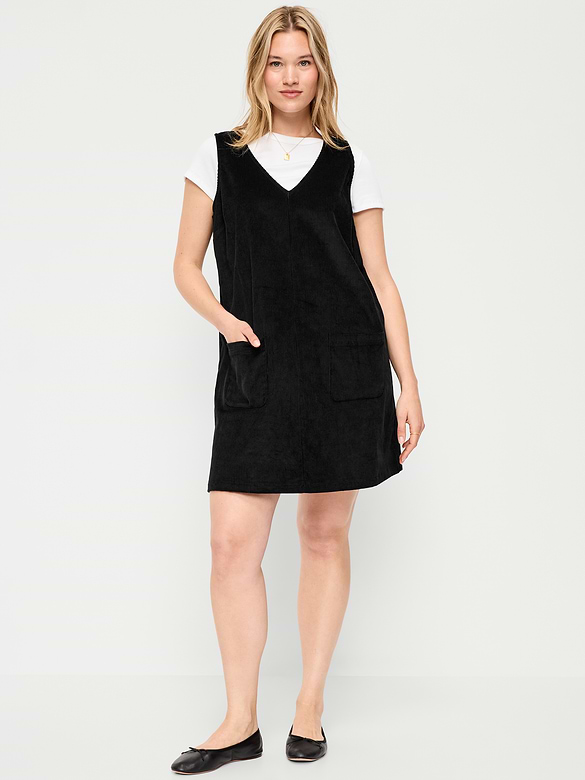 Sleeveless Pinafore Mini Dress