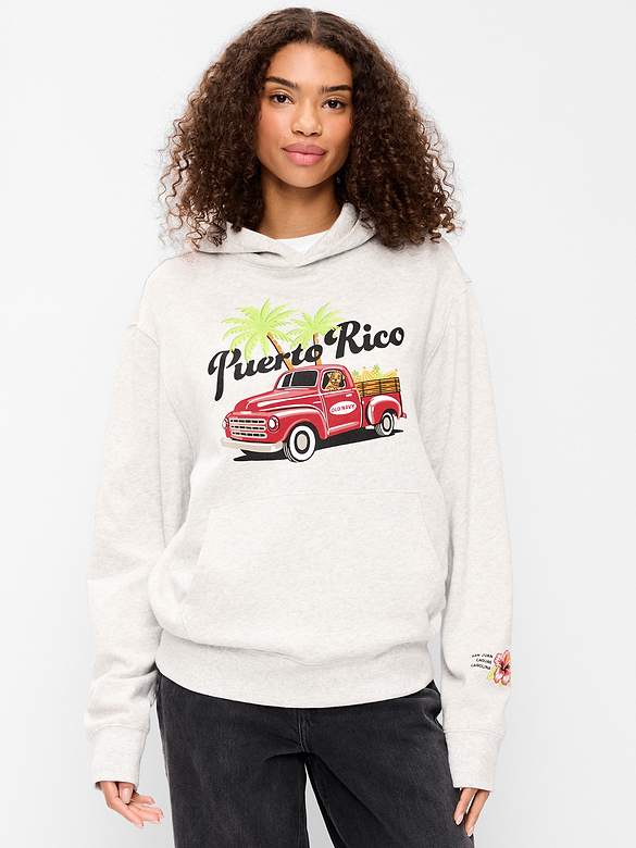 Logo-Graphic Popover Hoodie
