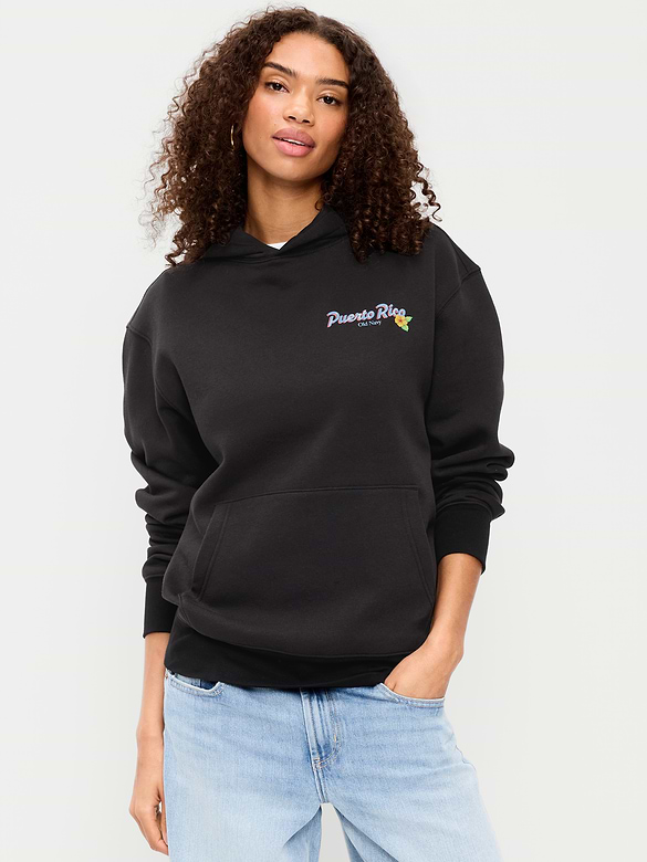 Logo-Graphic Popover Hoodie
