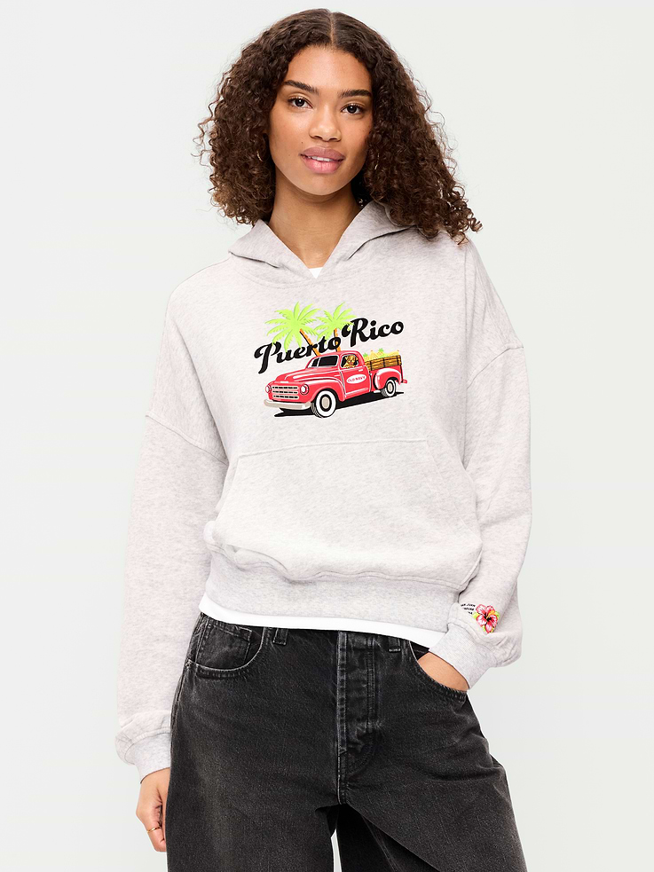 Image number 1 showing, Oversized Pullover Graphic Hoodie Sweatshirt