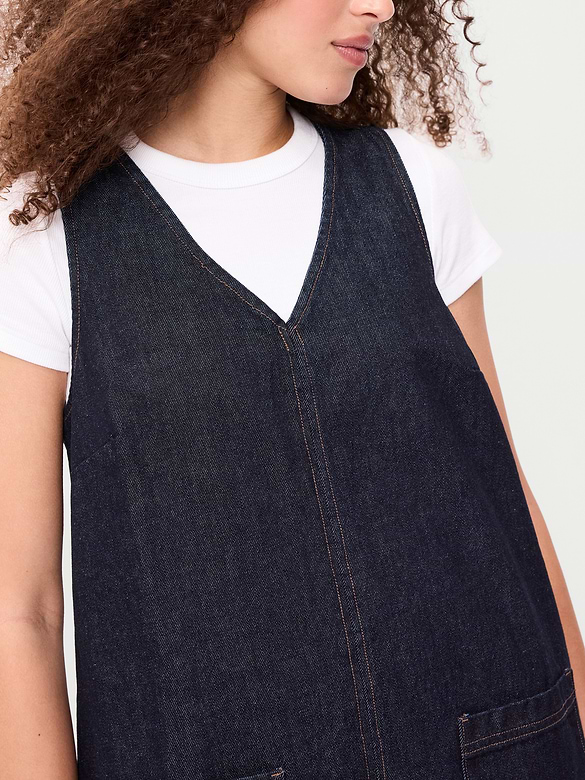 Patch Pocket Denim Mini Dress