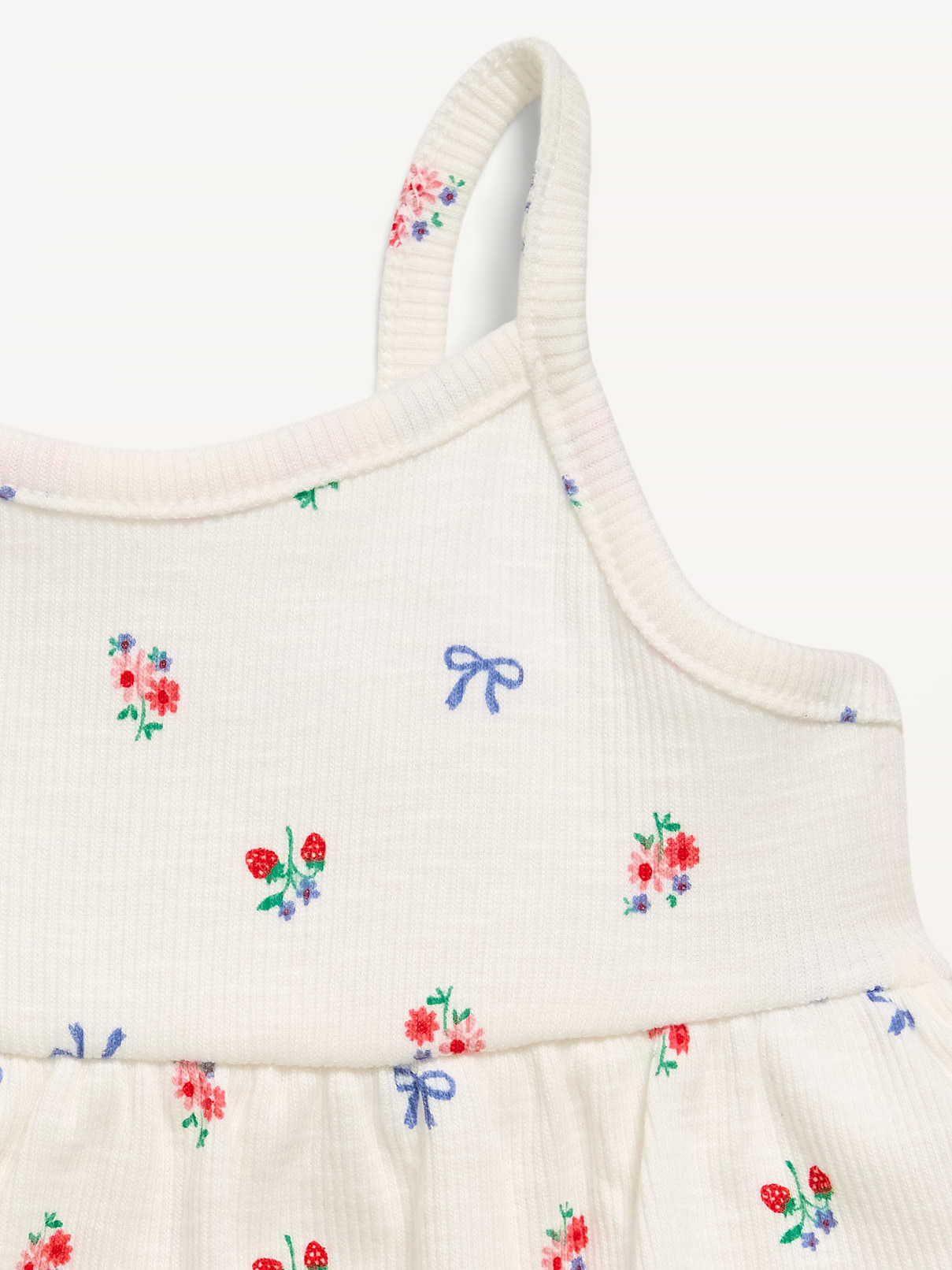Image number 2 showing, Printed Ribbed Tiered Bodysuit Dress for Baby