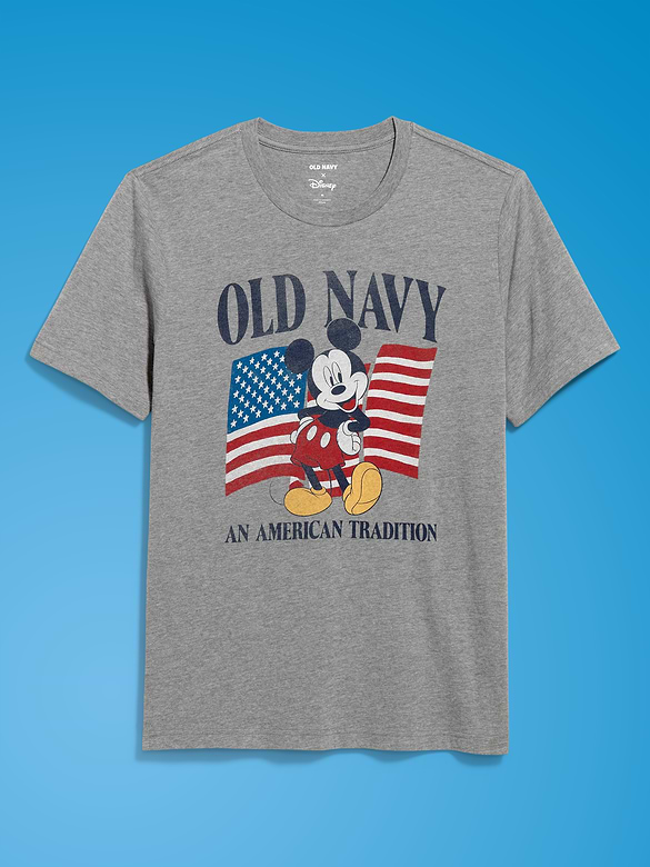 Old Navy x Disney Mickey Mouse Logo-Graphic T-Shirt for Adults