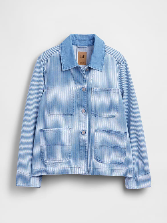 Denim Stripe Chore Jacket
