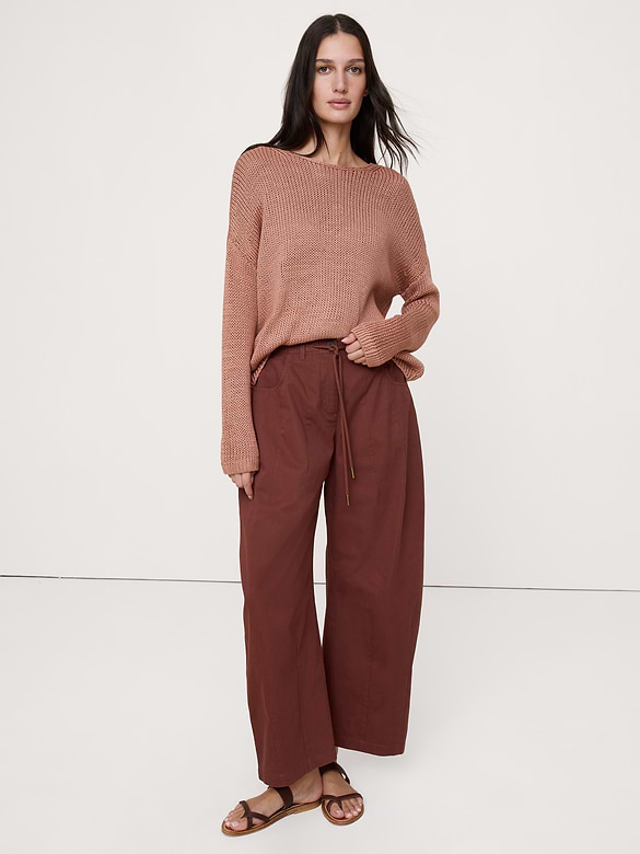 Coastal Cotton Crew-Neck Sweater