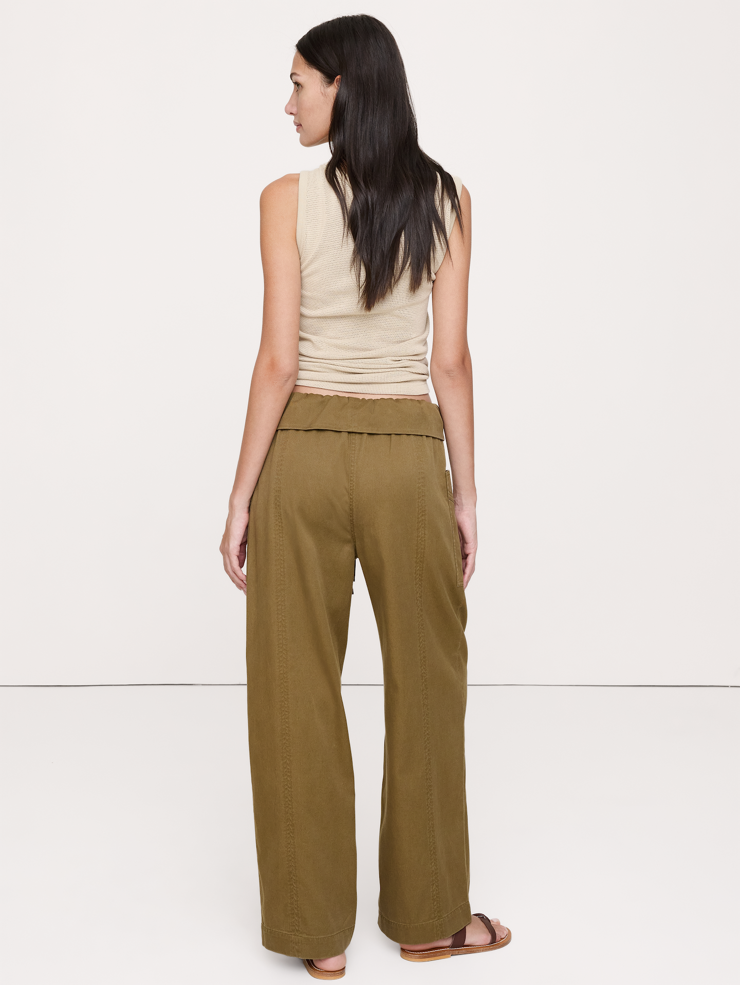 Image number 3 showing, High-Rise Straight-Leg Fisherman Pant
