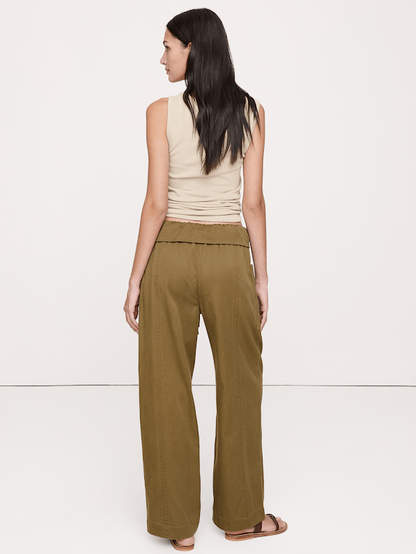 High-Rise Straight-Leg Fisherman Pant
