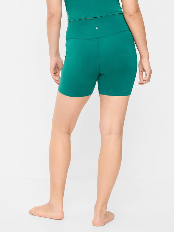 High-Waisted PowerChill Biker Shorts -- 5-inch inseam