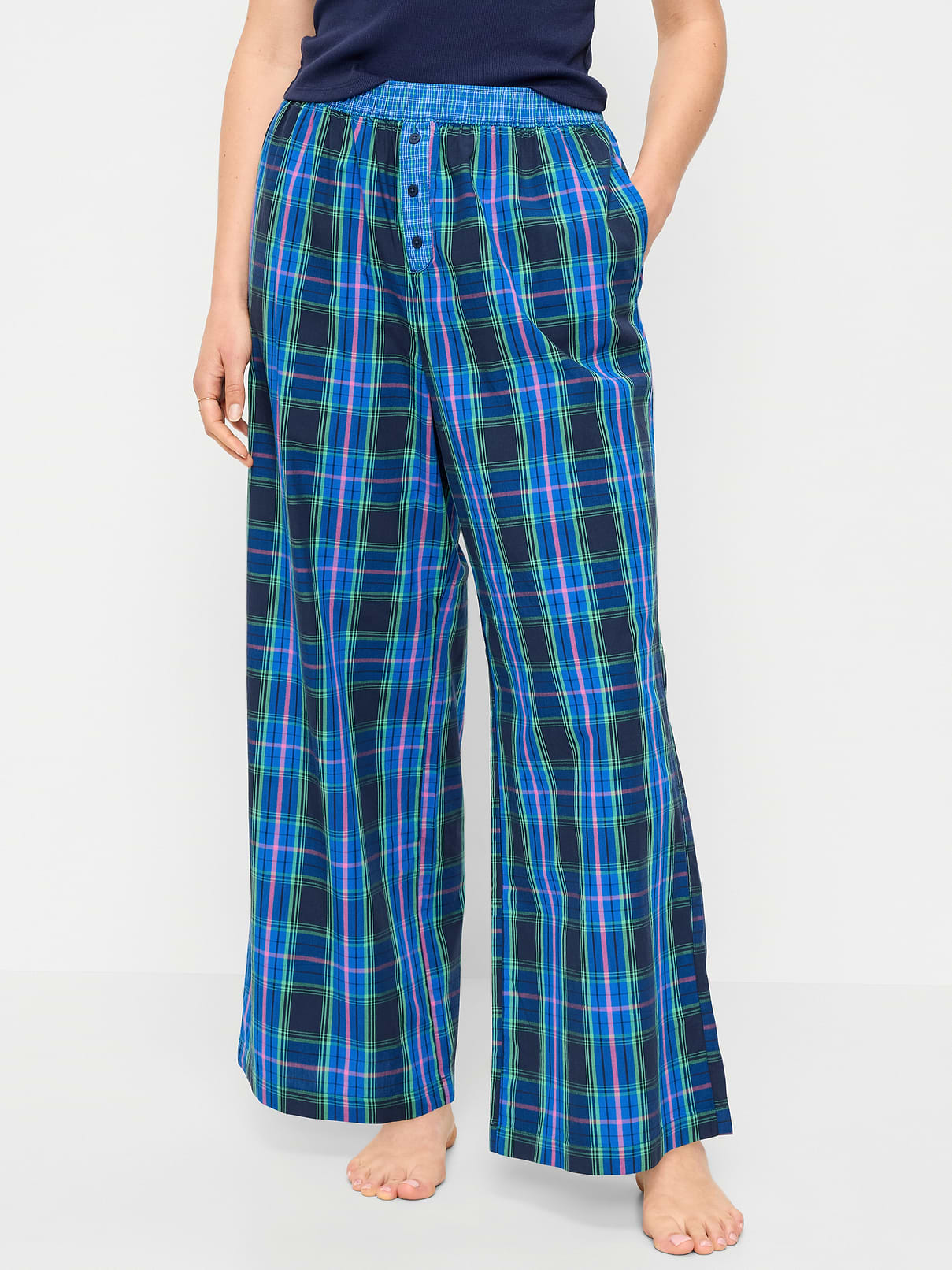 L'image numéro 6 présente Pantalon de pyjama en popeline