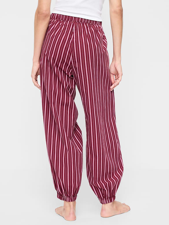 Cinched Poplin Balloon Pants