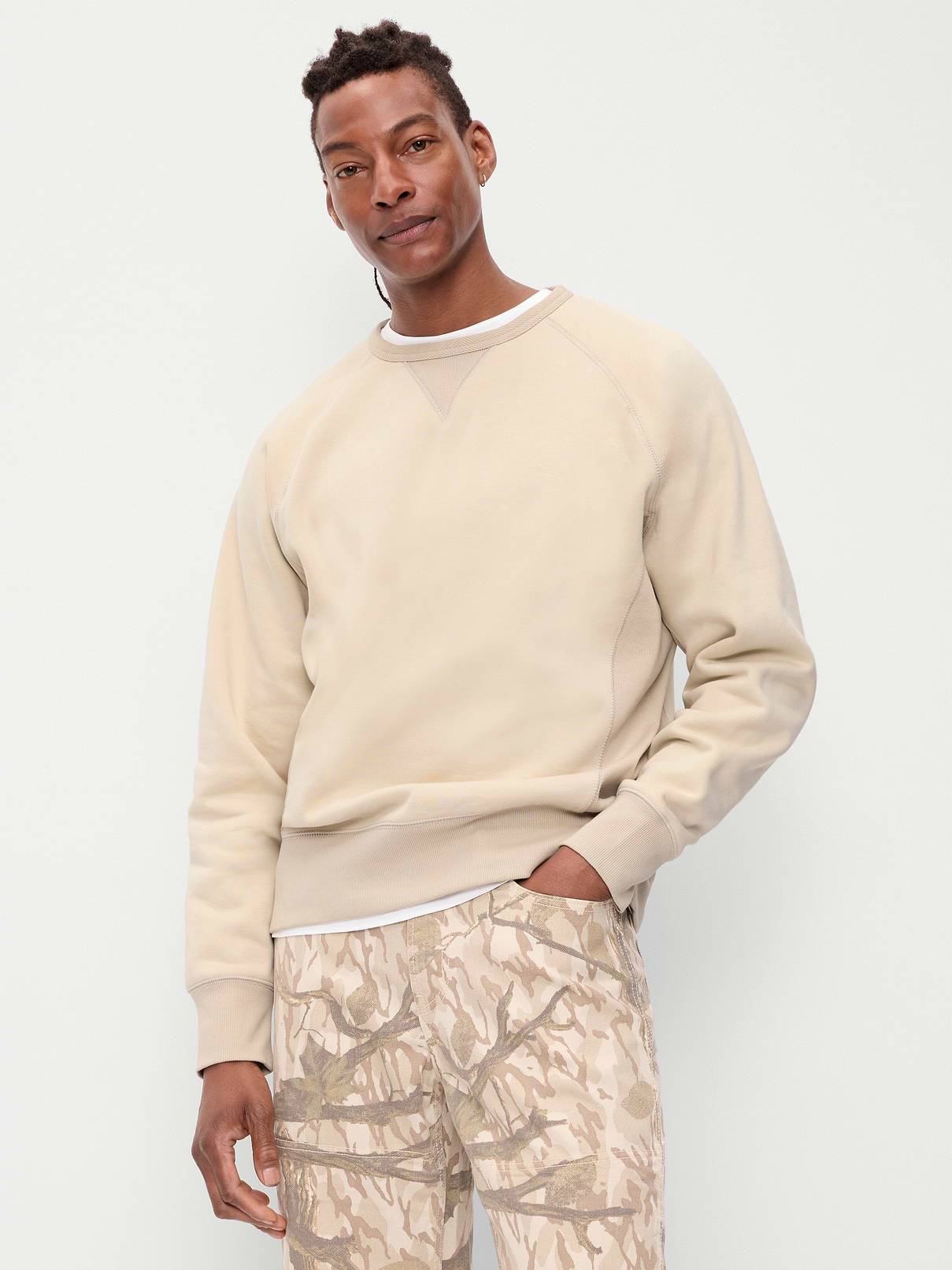 Oversized Heavyweight Crew-Neck Sweatshirt