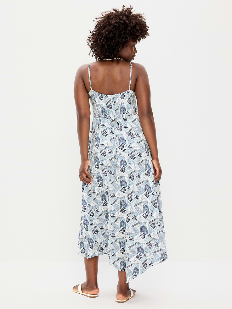 Image number 8 showing, Fit & Flare Tie-Back Asymmetrical Midi Dress