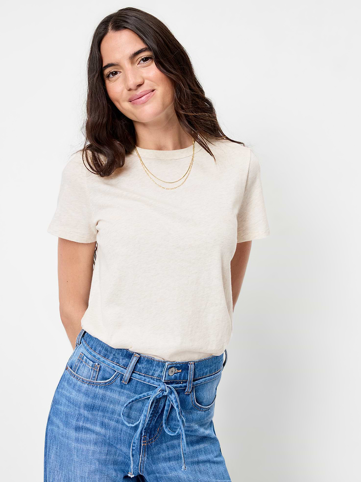 L'image numéro 1 présente T-shirt ras du cou passe-partout