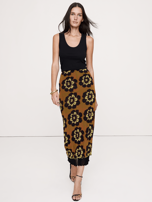 Mesh Midi Skirt