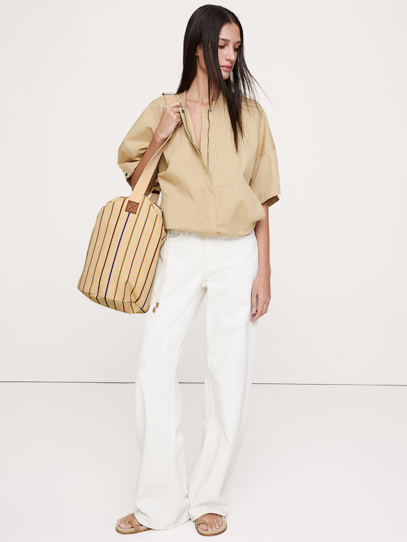Cotton Canvas Crossbody Bag